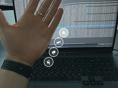 Palm Menu II ar direct interaction direct touch hand menu hand tracking interaction design menu microinteractions palm palm menu prototyping spatial computing spatial design unity3d xr xr design