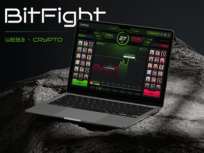 BitFight Web3 Crypto Game 2024 2025 app design app ui bitcoin blockchain crypto cryptocurrency cryptogame ethereum game design game ui green mobile design mobile ui modern design modern ui red web3 webapp