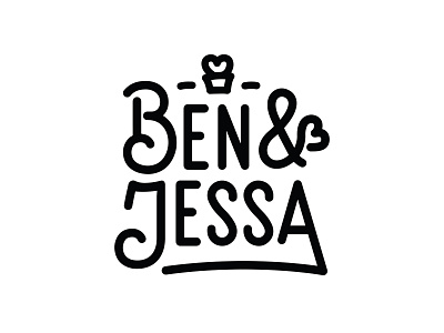 Ben & Jessa Cafe barista brand idenity branding cafe clothing coffee dribbble illustration lettering logo logo design merch process restaurant shot wordmark