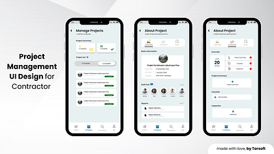 Project Management UI Design for Contractor App appdesign contractorapp projectmanagement uiux