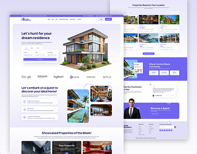 Real Estate Website Landing Templates design landing page landing page website one page website design real estate real estate website design realestate website ui design user interface design website website design website design templates website development website templates