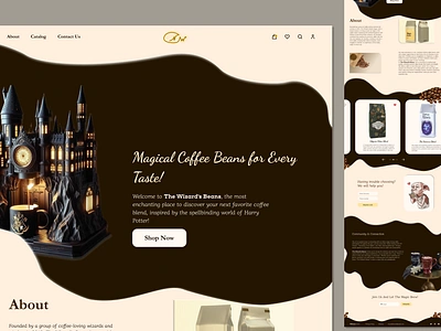 "Harry Potter" Coffee Shop Website design graphic design ux web design