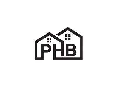 PHB + House b branding construction design graphic design h house letter logo logo design minimalist modern monogram mortgage p phb real estate