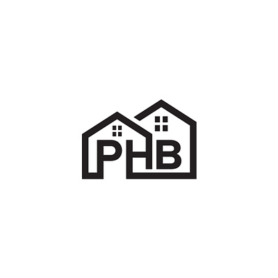 PHB + House b branding construction design graphic design h house letter logo logo design minimalist modern monogram mortgage p phb real estate