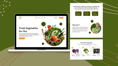 Design Web Vegetables design farmer garden landing page ui vegetables web design