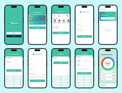 Monihaven: Smart Banking Made Simple app design fintech mobile app ui ux