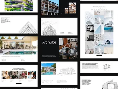 Archvibe - Architecture and Construction UI Design Kit animation architect architect ui architecture architecture website construction website ui ui design ui web design web design
