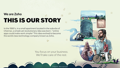 Zoho story illustration ceo zoho google search infographic sridharvembu zoho community zoho crm zoho motion graphics zoho sridharvembu zoho story illustration zoho team zoho trending illustration zoho ui ux zoho25