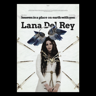 Lana del Rey Poster adobe illustrator adobe photoshop art deco blades born to die design flyer graphic design heaven lana del rey music poster ultraviolence video games