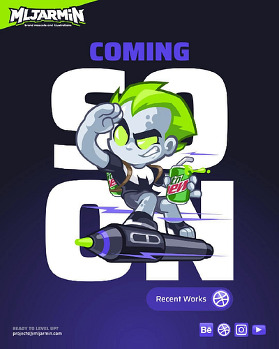 Zombillustrator V4.0 animated mascot animated website cartoon cartoon logo coming soon framer illustration illustrator logo logo design mascot mascot design mascot designer motion graphics mtdew rive rive animation rive app ui zombie