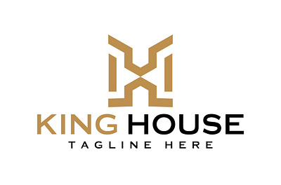 Royal King Lion House Logo Design construction