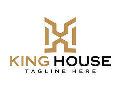 Royal King Lion House Logo Design construction