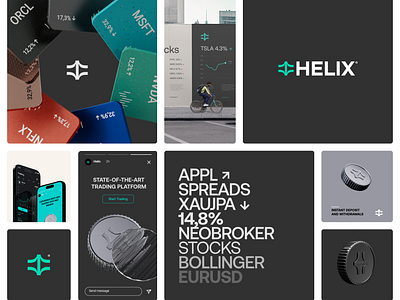 Helix® Board brand identity brand studio branding branding studio broker corporate identity finance financial service fintech forex logo design trading