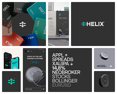 Helix® Board brand identity brand studio branding branding studio broker corporate identity finance financial service fintech forex logo design trading