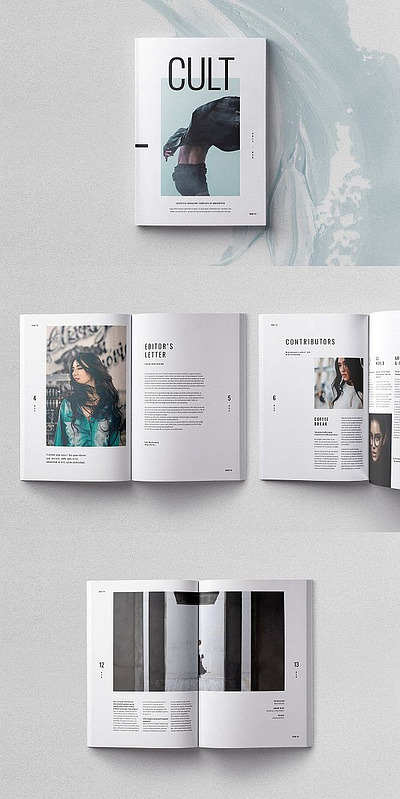 Cult Magazine, a Magazine Template by Moscovita Studio design graphic design ui ux