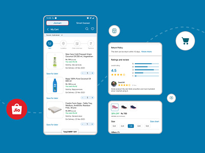 E-commerce app redesign app design dailyui ecommerce jiomart redesign ui uiux uxdesign
