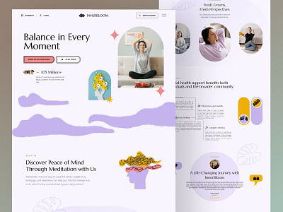 Mental Health website attractiveui design health inspiration landing landing page landingpage meantal meditation mental health mental health website ui design uiux web design webdesign website websitedesign wellness wellness website yoga