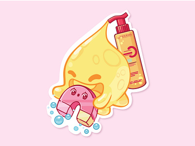 Oil Cleansing advertising branding design graphic design illustration sticker vector