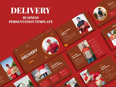 Delivery Persentation art slide