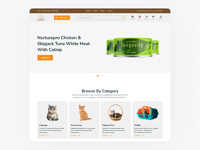 Catmania - Pet Food & Accessories E-commerce UI Design animation asthetic cat cat food catmania dashboard design dog ecommerce food graphic design landing page logo design minimal website minimilist modern website pet ui ui ux website