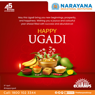 Ugadi Festival Post branding graphic design