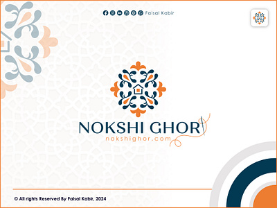 Nokshi Ghor Pattern Logo Design | Mandala Logo | Clothing Logo attire logo bangladeshi brand identity business logo clothing brand clothing logo creative logo fashion logo floral geometric pattern graphic design logo logo design logo designer logomark logotype mandala minimalist logo modern logo pattern logo