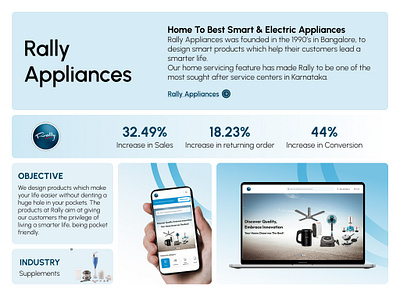 Rally Appliances Website design graphic design landing page ui uiinterface uiux website websitedesign