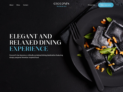 UX - UI | Hero section for a restaurant food graphic design hero section inspo restaurant ui ui design ux uxui uxui design