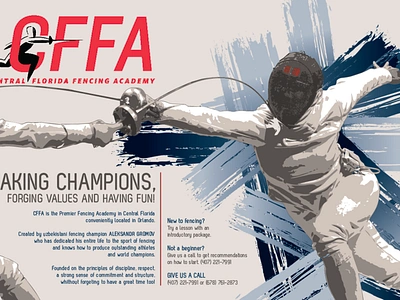 CFFA Fencing Academy Poster ad advertisement art design graphic design typography vec vector