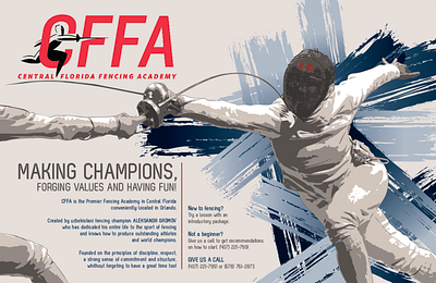 CFFA Fencing Academy Poster ad advertisement art design graphic design typography vec vector