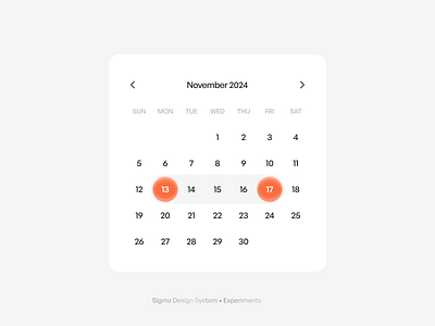 Calendar component sigma design system ui ui design ux