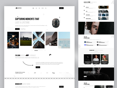Photographer Portfolio Website UI Design cleanui minimalistdesign photographerportfolio photographyportfolio photographywebsite portfoliodesign professionalportfolio ui webdesign