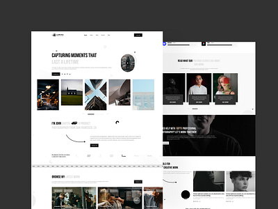 Photographer Portfolio Website UI Design cleanui minimalistdesign photographerportfolio photographywebsite portfoliodesign professionalportfolio ui webdesign