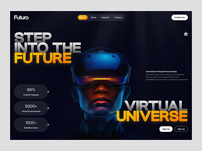 Futuro - VR Website Design ai landing page ai website best web design agency creative website futuristic landing page futuristic website header landing page modern website tech landing page tech website tech website design ui ux virtual reality virtual reality website vr landing page vr website web design web design agency