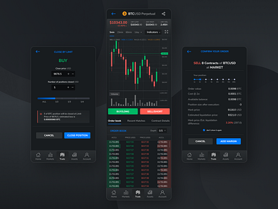 Cryptocurrency Derivatives Exchange | Mobile Trading | DueDEX bitcoin crypto exchange crypto trading cryptocurrency cryptocurrency exchange design finance trading ui ux design