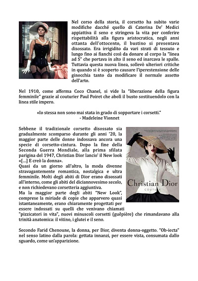 Il corsetto: tra condanna ed elogio - article for magazine article corsets fashion fashion history magazine story