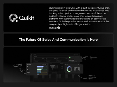 Quikit CRM crm design product productdesign ui uxdesign wireframe