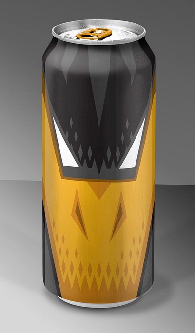 Power Duck Energy Drink Concept, Logo and Can can energy drink graphic design logo packaging render vector