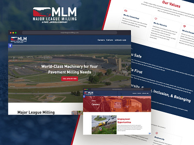 Major League Milling - New Website Design & Build branding logo tech ui web design