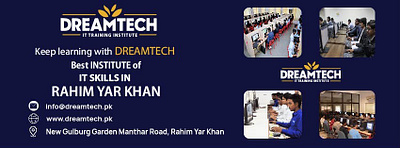 Make a cover design for Facebook for @Dreamtech company! animation branding cover cover design facebook cover graphic design illustration illustrator logo motion graphics photoshop post poster thumbnail design ui