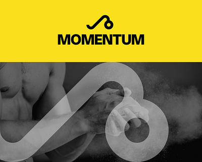 Momentum Branding awesome branding design fitness graphic design gym logo minimalist vector workout