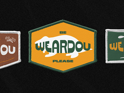 WRD Badges badges branding clothing brand graphic illustration identity psichadelic identity vintage identity weard weardou wordmark