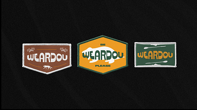 WRD Badges badges branding clothing brand graphic illustration identity psichadelic identity vintage identity weard weardou wordmark