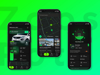 ZapsPot - A EV Charging and Parking Locator app application car parking charging station electric electric vehicle mobile app mobile application parking ui ui design