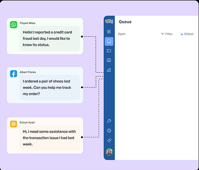 Omnichannel Messaging Animation for REVE Chat animation app animation application animation card animation dashboard animation motion design motion graphics multichannel animation omnichannel omnichannel animation ui ui animation ui design ui motion user interface design ux animation ux design web animation web motion web ui animation