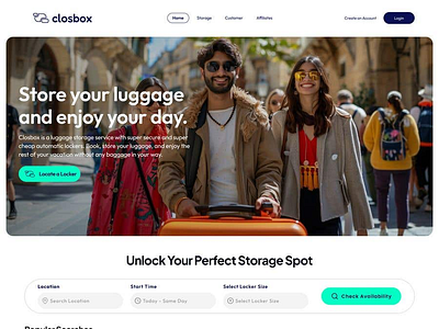 Luggage Storage Website figma landing page prototype redesign ui ux ux reserch website wireframe