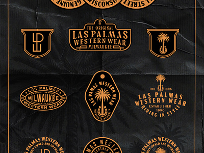 LAS PALMAS WESTERN WEAR adobe badges branding design portfolio graphic design illustration logo logo brand milwaukee vector wisconsin