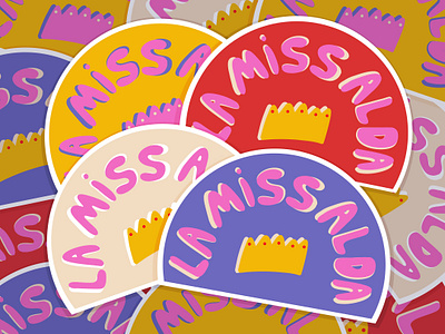 La Miss Alda Logo branding graphic design logo stickers