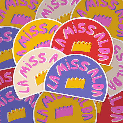 La Miss Alda Logo branding graphic design logo stickers