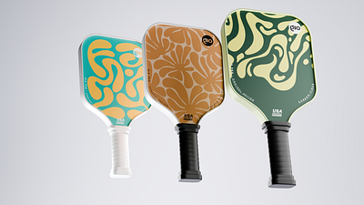 Gio - Paddles 3d blender design modeling paddles pickleball product design raqueta